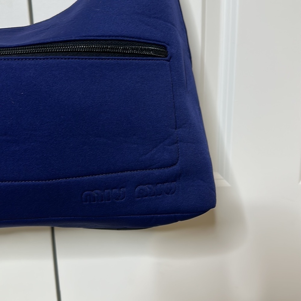 MIU MIU Navy Blue Neoprene Bag 1999-2000 Rare - Picture 3 of 15